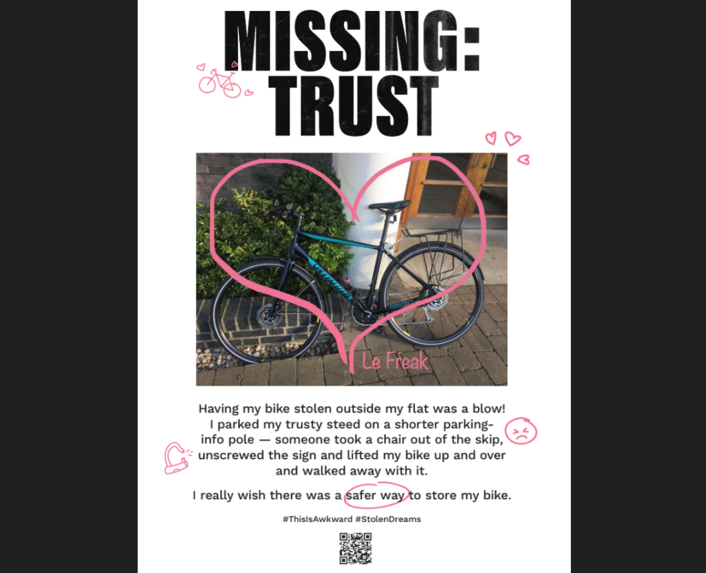 Clean Cities Stolen Dreams bike storage campaign