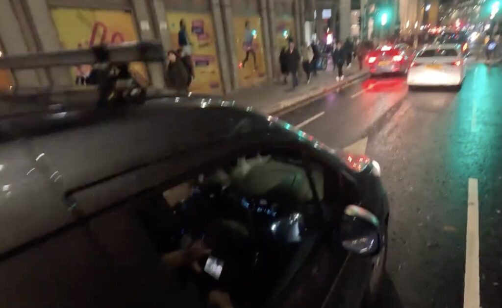Driver caught ‘slapping the monkey’