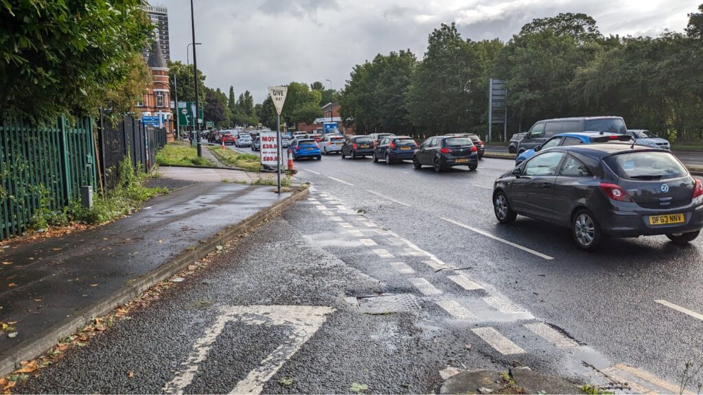 A56 cycle lane (@jbizzleymcbizzl/Twitter)