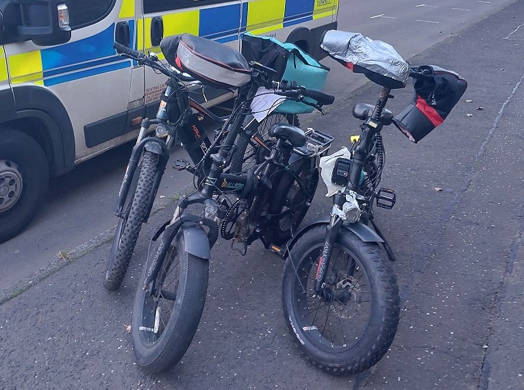 Illegal e-bikes (Police Scotland/Twitter)