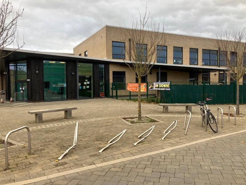 School bike racks hit by speeding motorist in Oxford