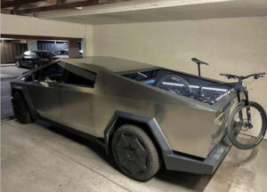 Specialized mountain bike in Tesla Cybertruck
