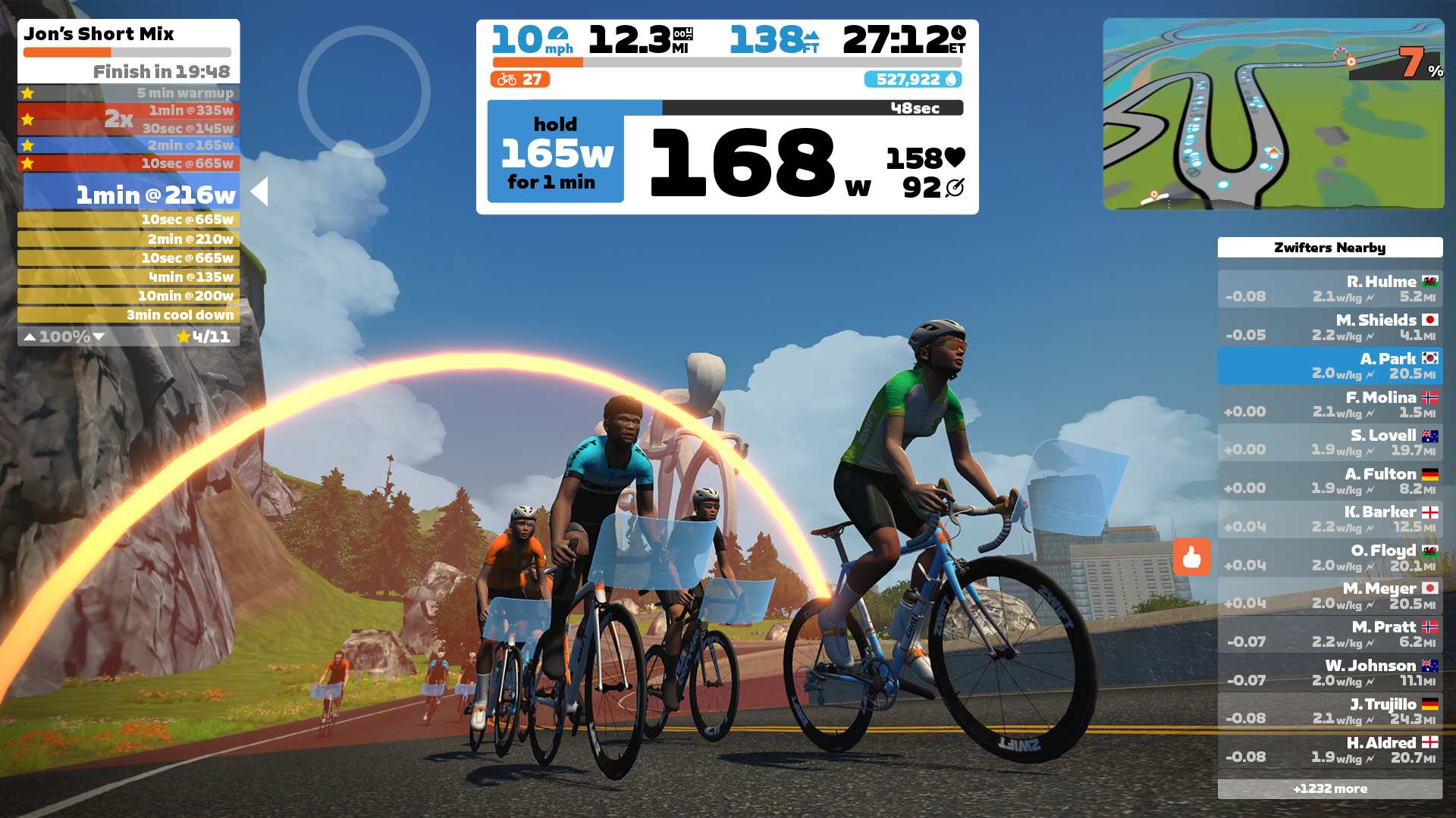 Jon&rsquo;s Short Mix on Zwift