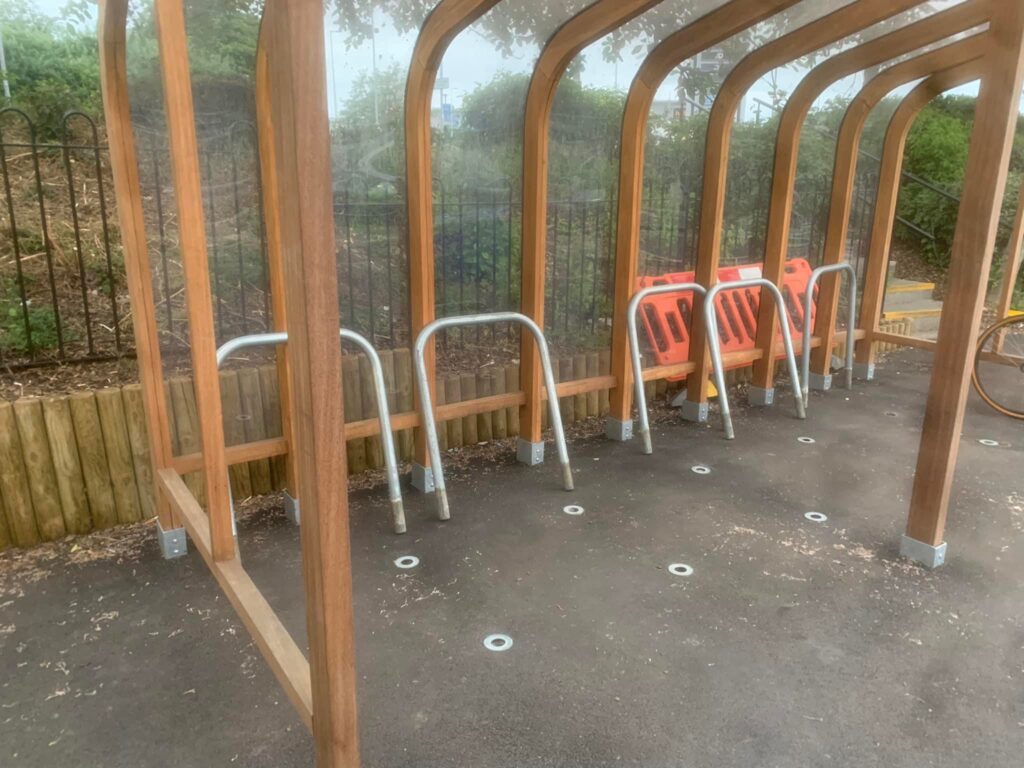 Aldi’s removable bike parking, Leamington Spa (Claire Lucas, Twitter)