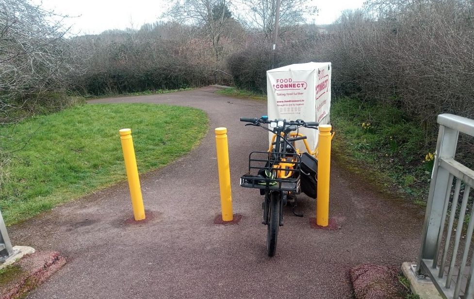 New bollards on Milton Keynes cycle routes (Steve Abraham)