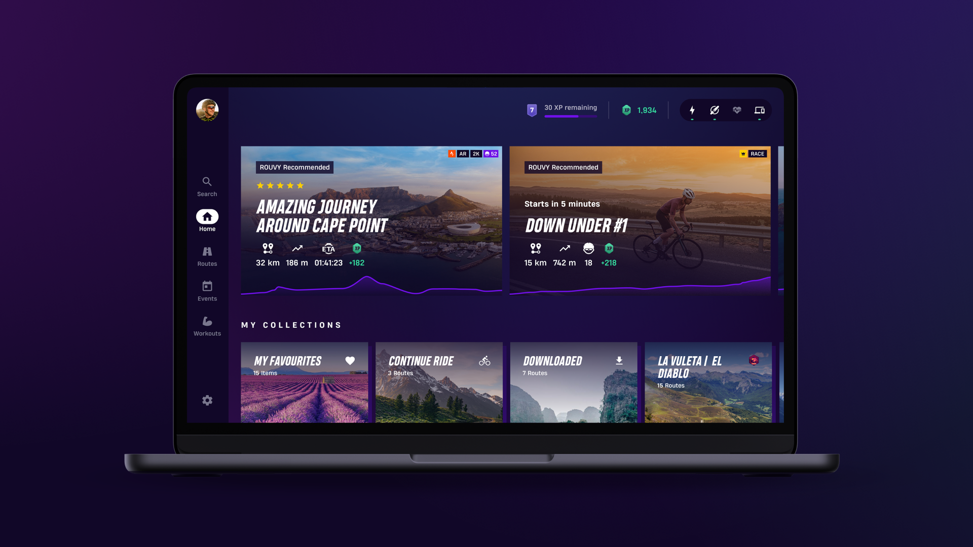 2023 Rouvy revamped new dashboard and web portal