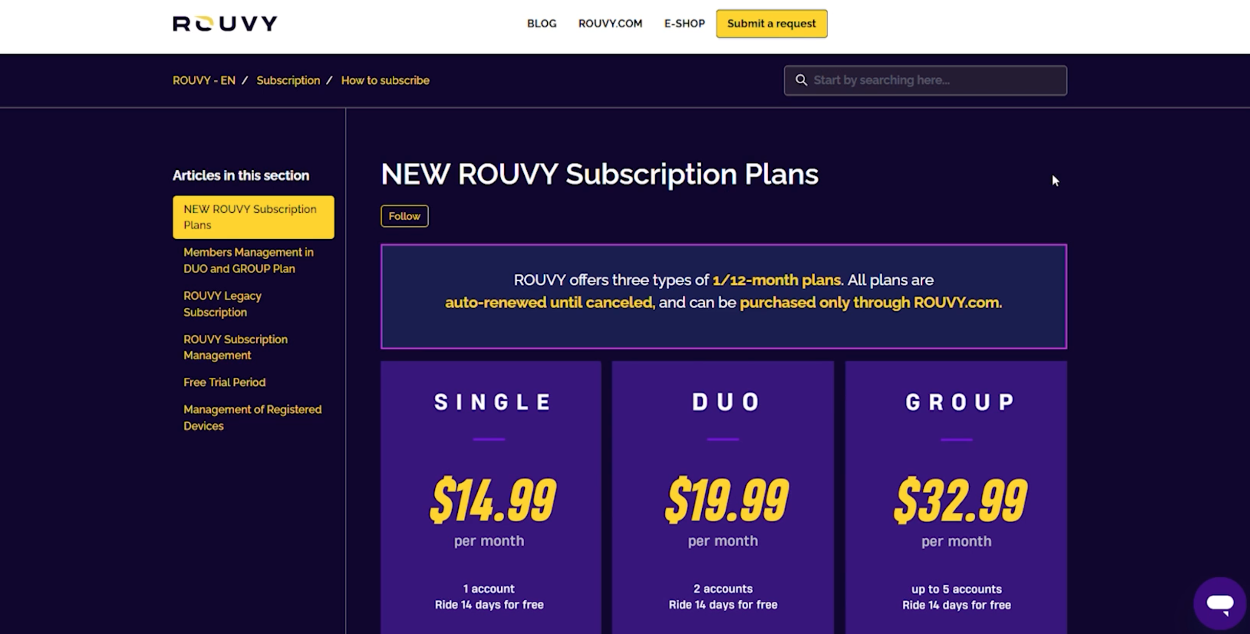 2023 Rouvy revamped new subscription models