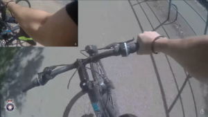 Police officer borrows bike