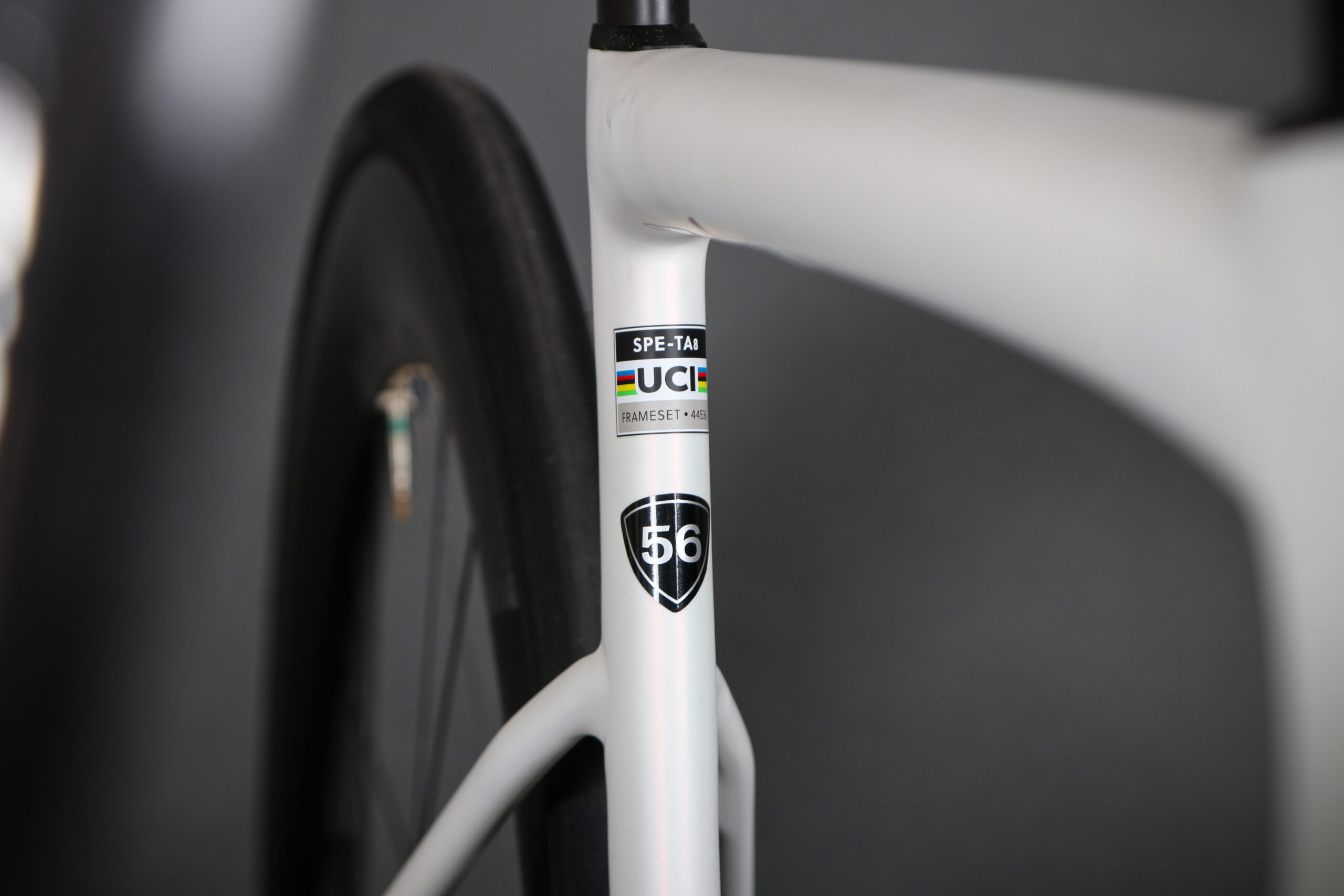 2023 Specialized S-Works Tarmac SL8 – SRAM Red eTap AXS – UCI sticker and frame size