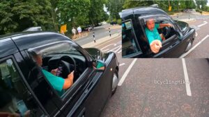 Taxi driver warns CyclingMikey he will “end up needing the dentist” (CyclingMikey/YouTube)