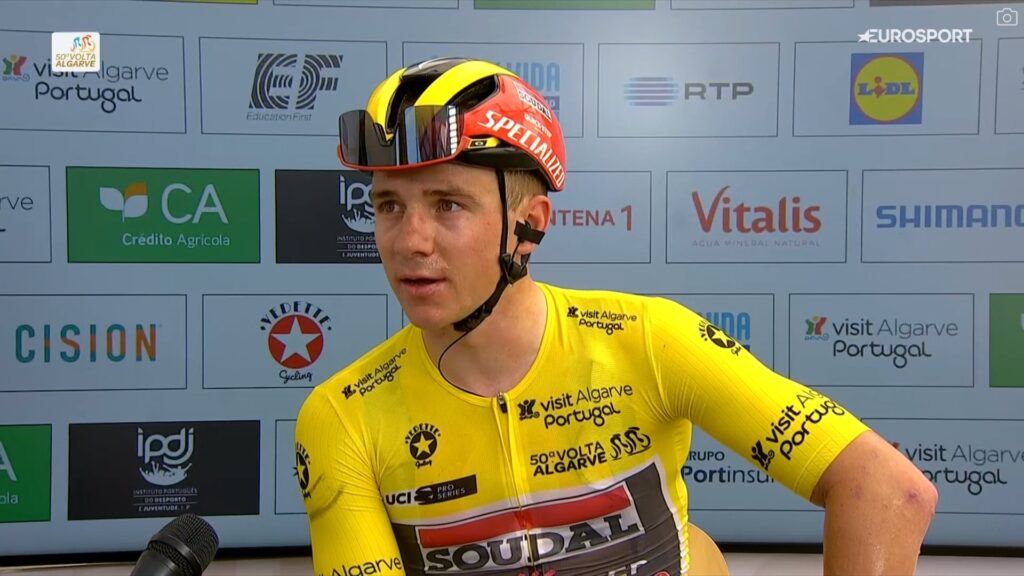 Remco Evenepoel after winning 2024 Volta ao Algarve