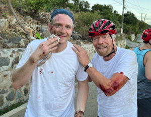 Richard Branson cycling crash (Instagram)