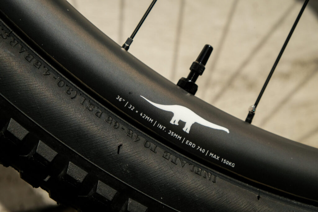 Curve Cycling Titanosaur gravel bike wheel 36in