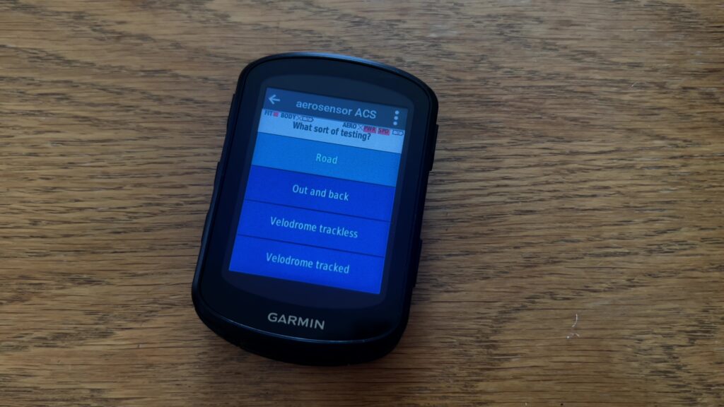 2024 Aerosensor Garmin display setting selection