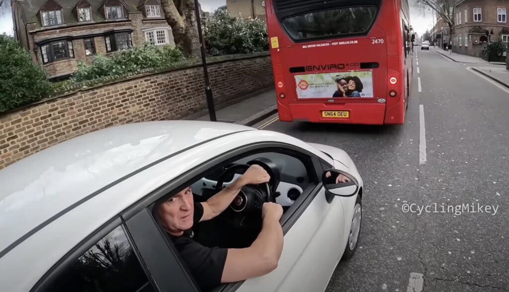 Cycling Mikey gets accused of supporting Chelsea (credit &ndash; CyclingMikey YouTube)