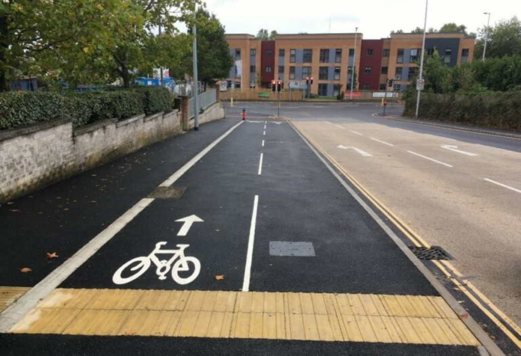 Exeter cycle lane (Devon County Council)