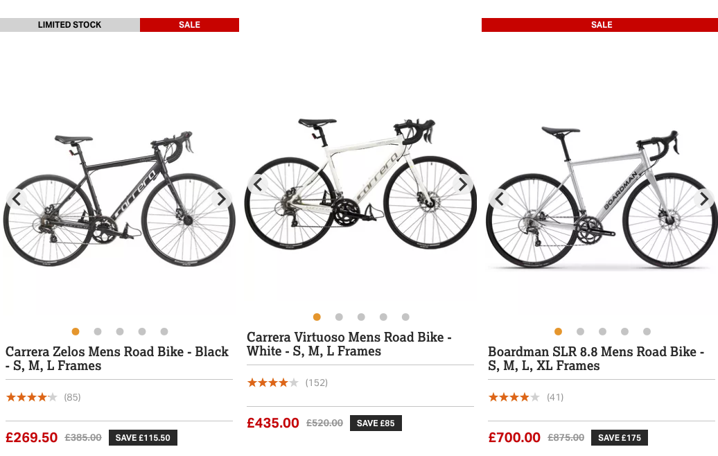 Halfords bikes on sale on website