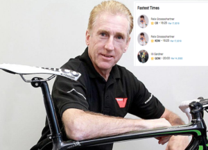 Sean Kelly and Felix Großschartner’s Strava times for the Côte de Peille