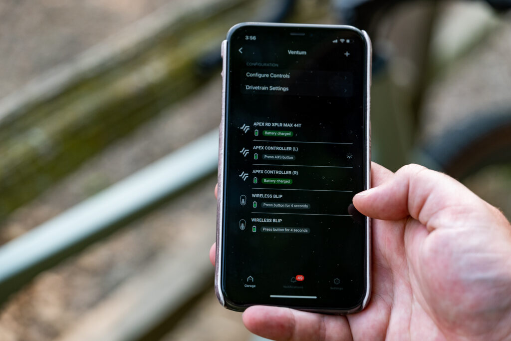 2024 Sram AXS app charge levels