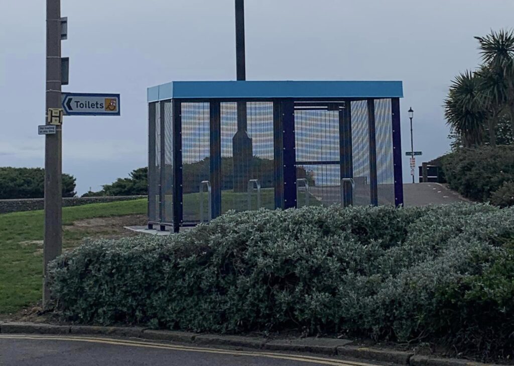 Southend cycle shelter at centre of resident row