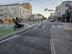 Valencia Street bike lane in San Francisco