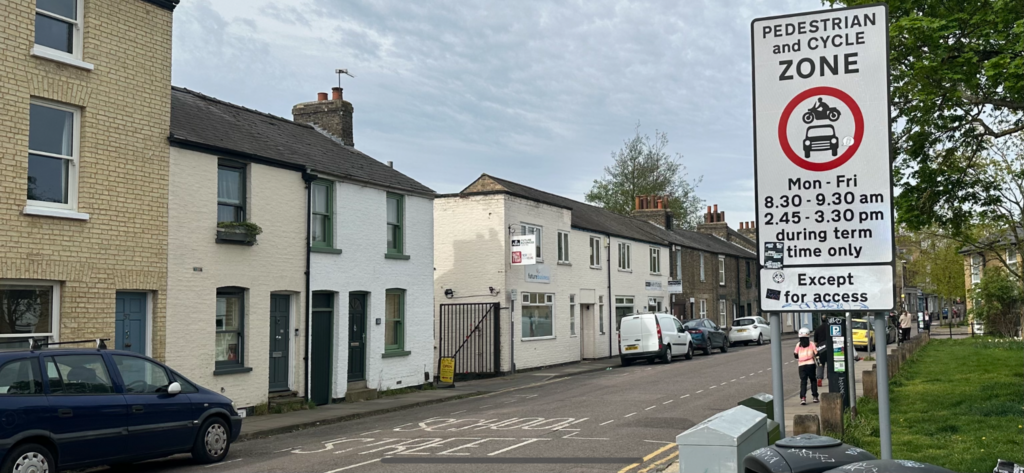 Norfolk Street &lsquo;School Street&rsquo; outside St Matthew&rsquo;s Primary School