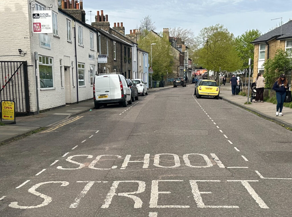Norfolk Street ‘School Street’ outside St Matthew’s Primary School