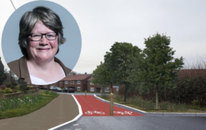 Thérèse Coffey calls active travel project “anti-driver” (Active Travel Woodbridge/Parliament portrait)