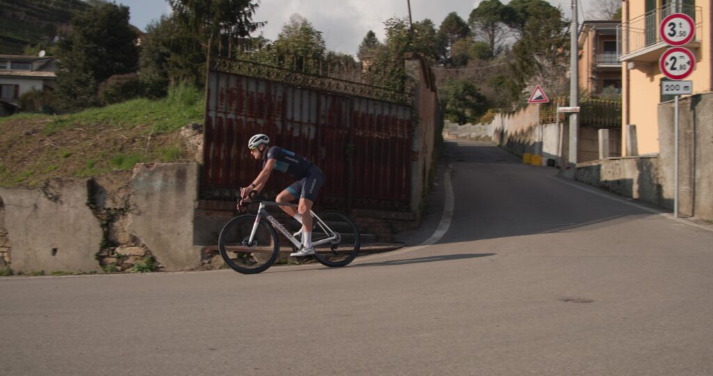 2024 Colnago C68 italy jamie riding shot hill road.cc kit descending cornering