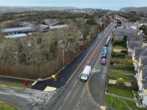 Penrhos Road active travel scheme in Bangor (image credit: Griffiths in the community)