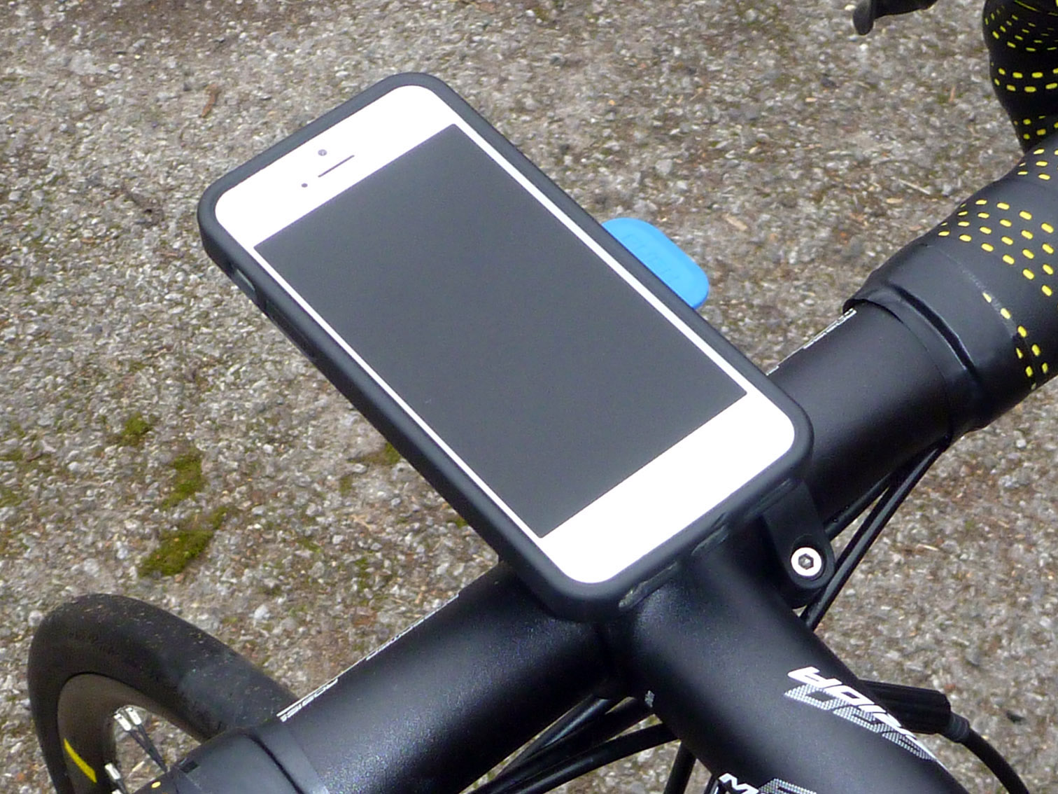 Quad Lock Out Front Mount and GoPro Adapter – phone mounted out front
