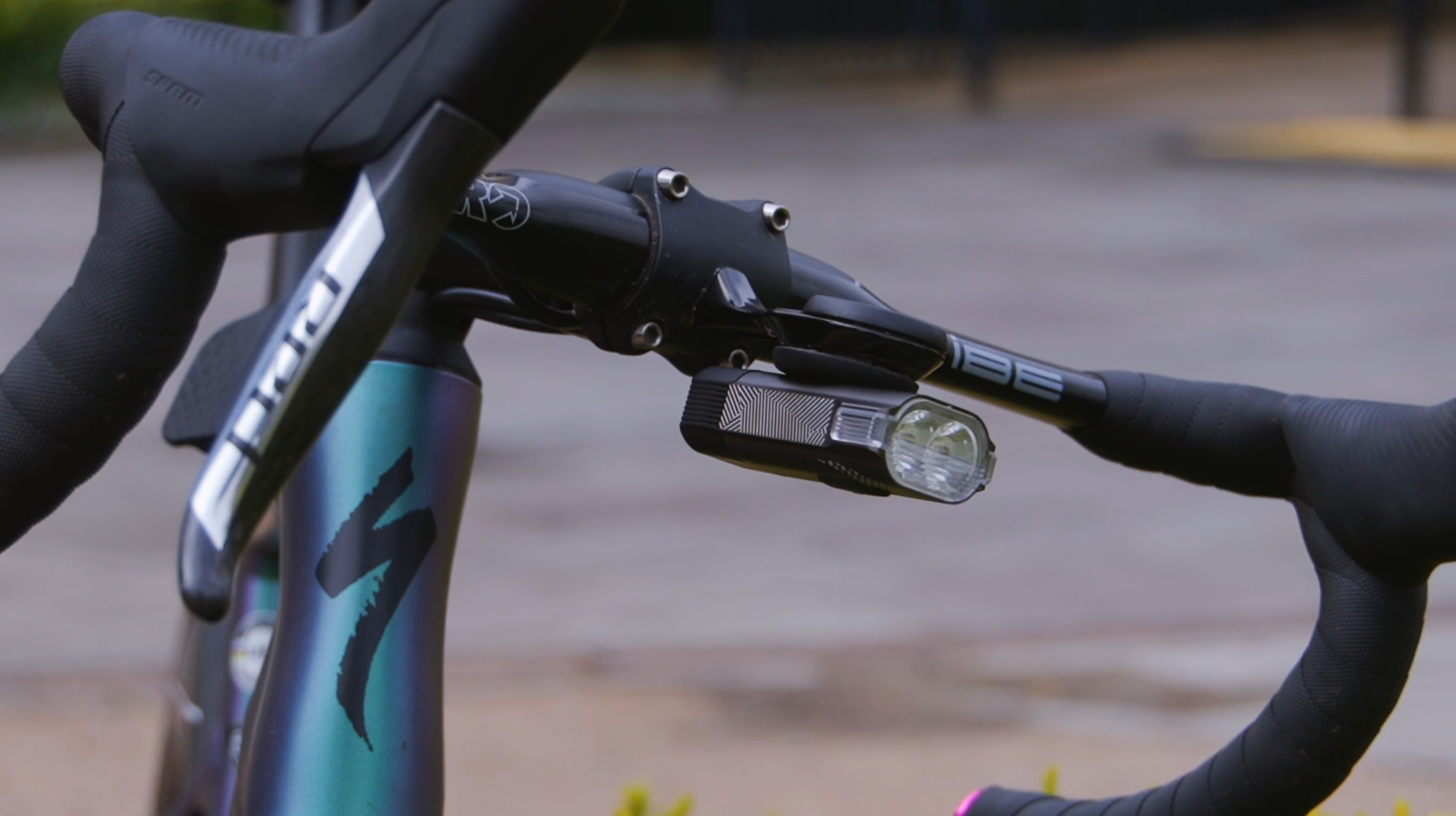 2024 front light quarter aero handlebar Moon Rigel Pro Specialized logo