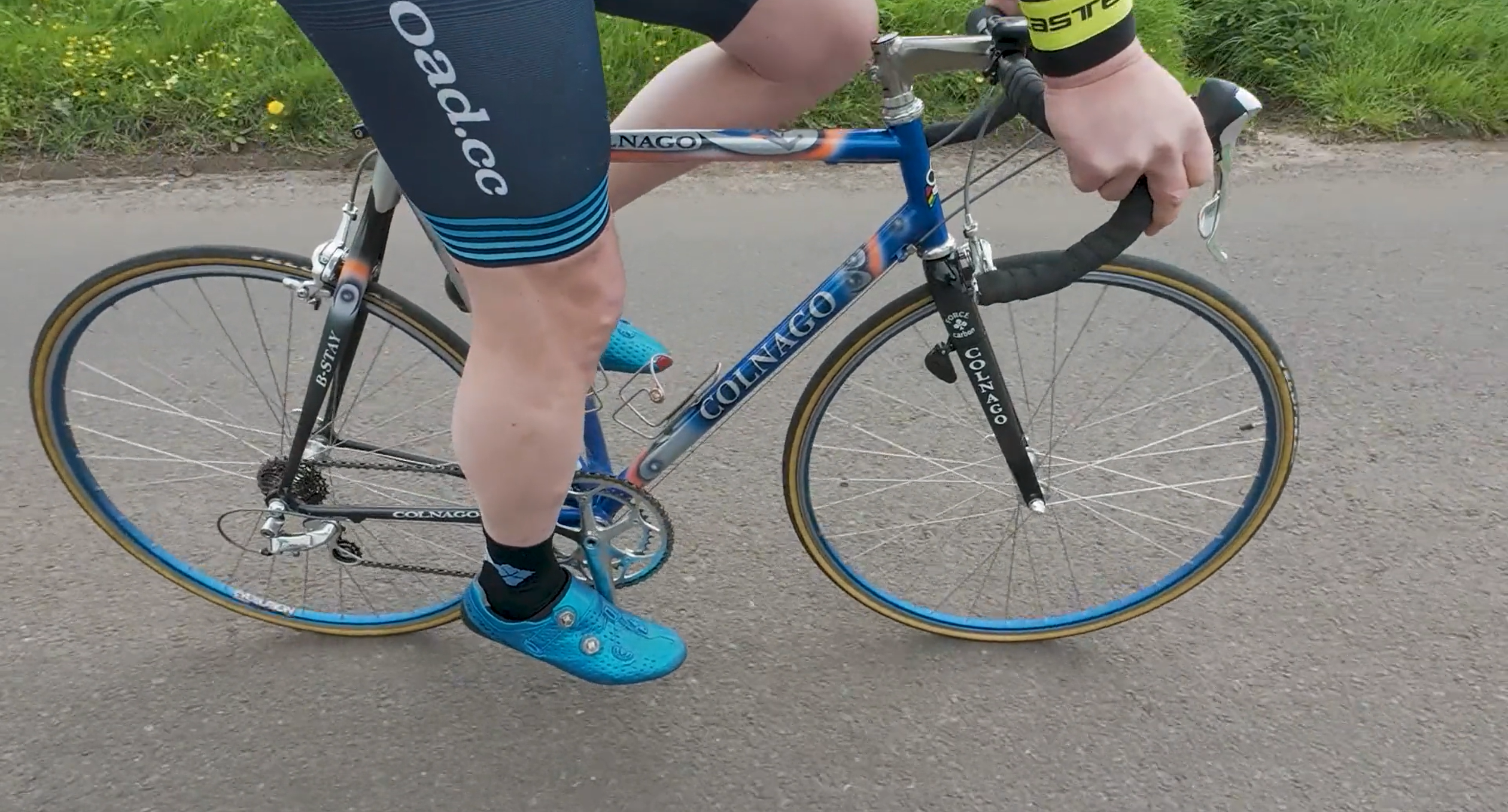 2024 New biken vs old bike Colnago CT1 riding shot