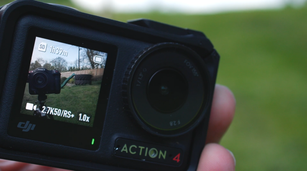 2024 DJI Osmo Action 4 camera front screen