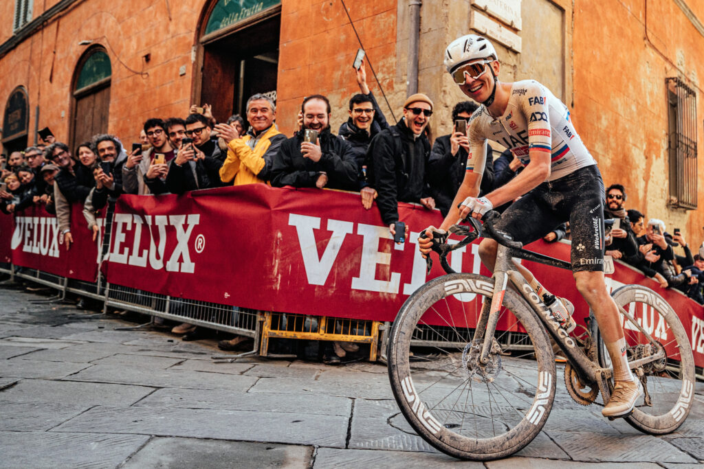 Tadej Pogačar wins 2024 Strade Bianche (Zac Williams/SWpix.com)