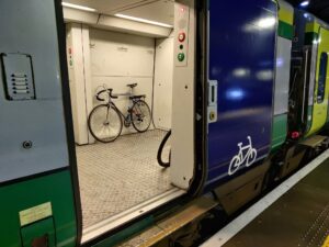 Bike on train in Ireland