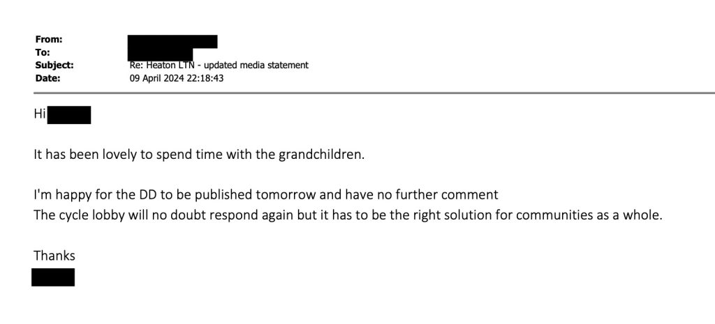 Newcastle council email 2