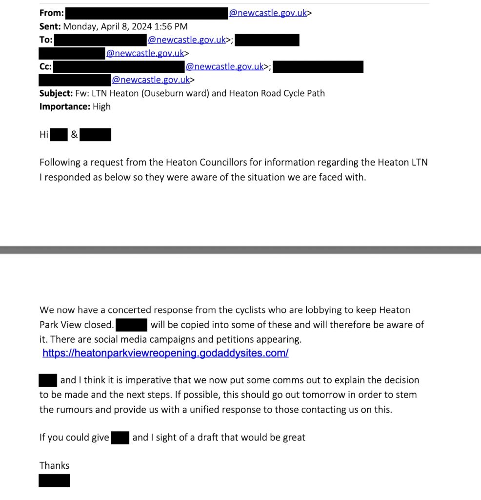 Newcastle council emails
