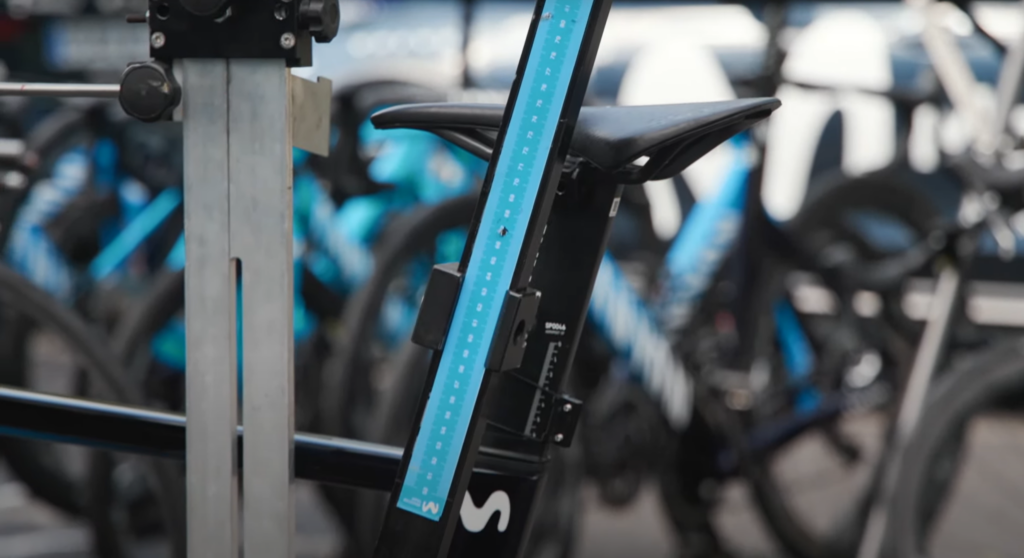 2023 dauphine movistar measuring bike fit saddle height