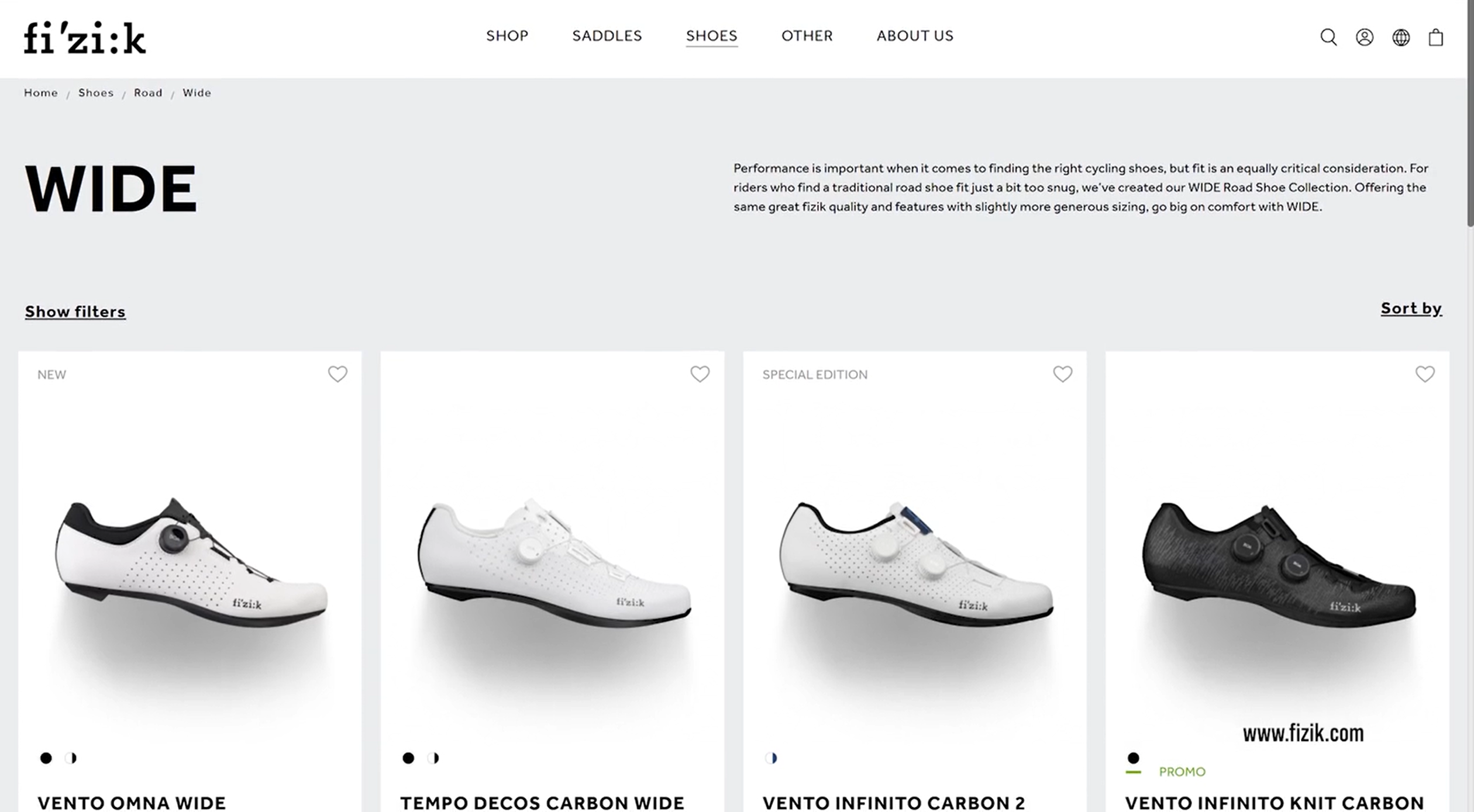 2024 Bike fit wide shoes Fizik website