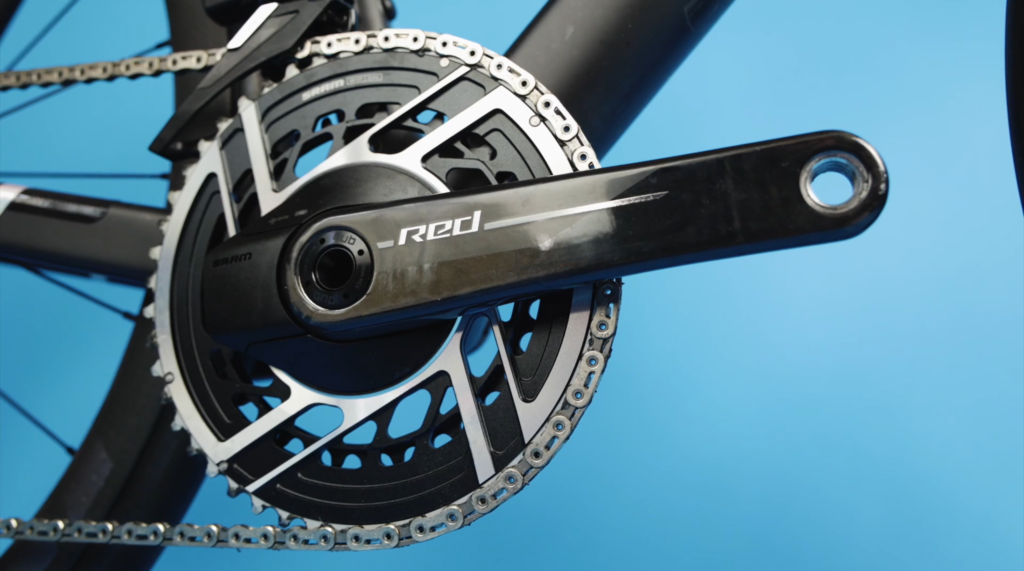 2024 Sram Red AXS crankset close up power meter