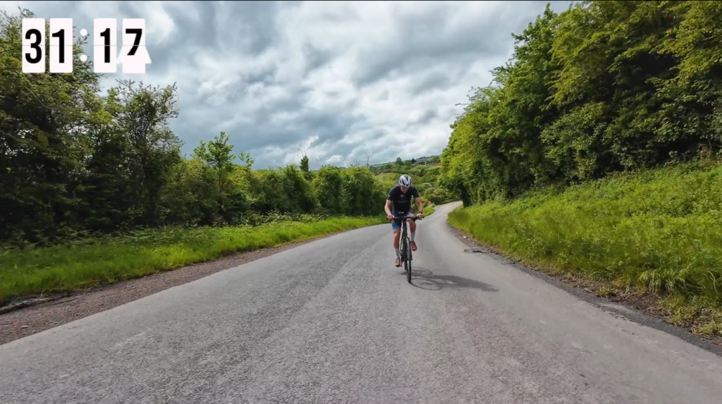 2024 commuting challenge Jamie on hill