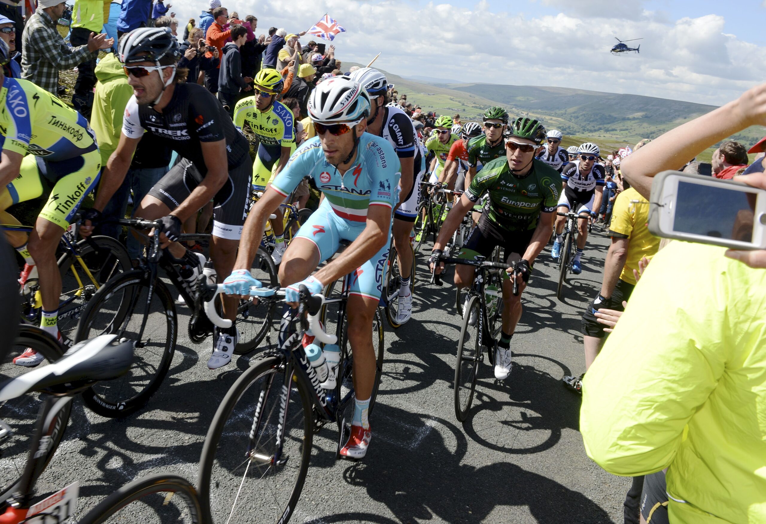 Vincenzo Nibali on Stage 1 of 2014 Tour de France (picture Welcome to Yorkshire)