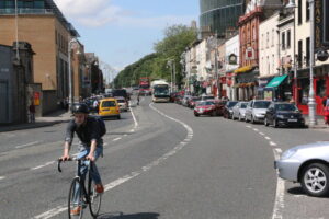 Cyclist in Dublin (image by Alexander Parsalidis via Flickr, CC BY-SA 2.0)