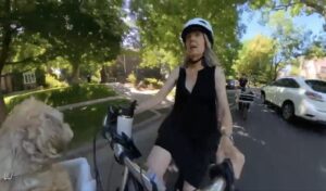 Cyclists in Denver with a tailgating motorist (Twitter: @GoingDutchDEN)