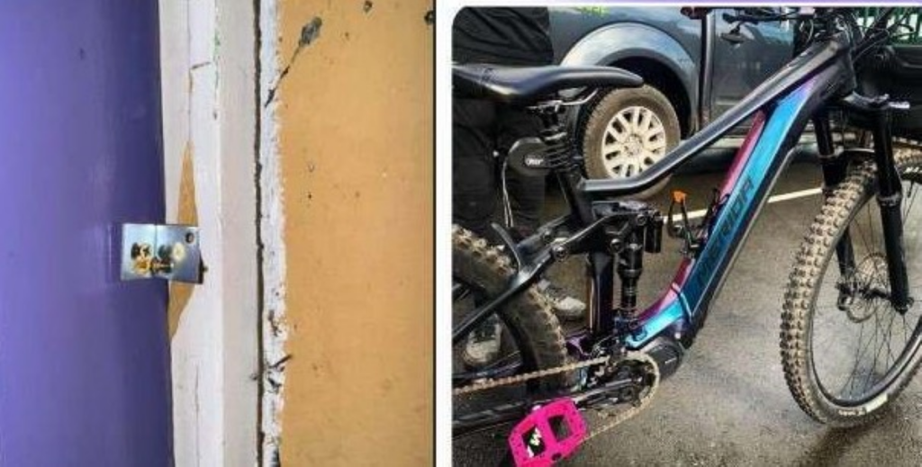 Bike thieves screw family’s front door shut during theft