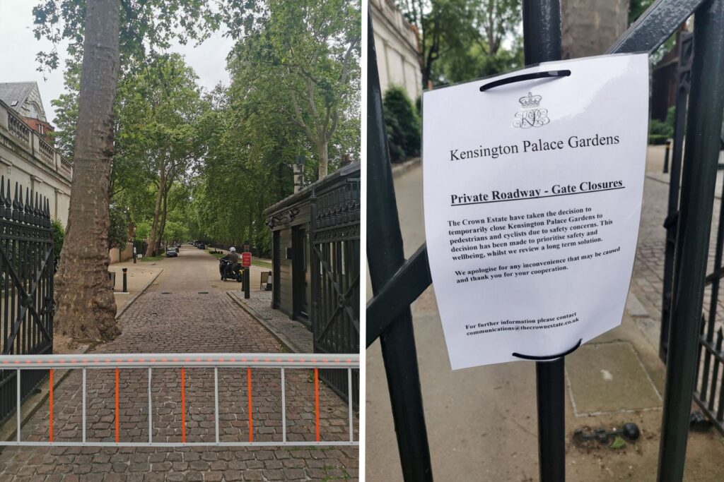 Kensington Palce Gardens closure