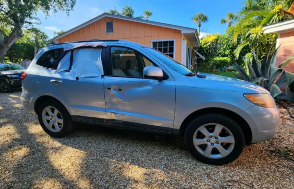 Damaged vehicle of hit-and-run driver caught using missing AirPod’s location