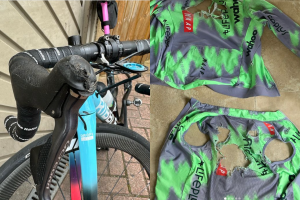 Kate Richardson’s damaged kit after being hit by driver on country lane