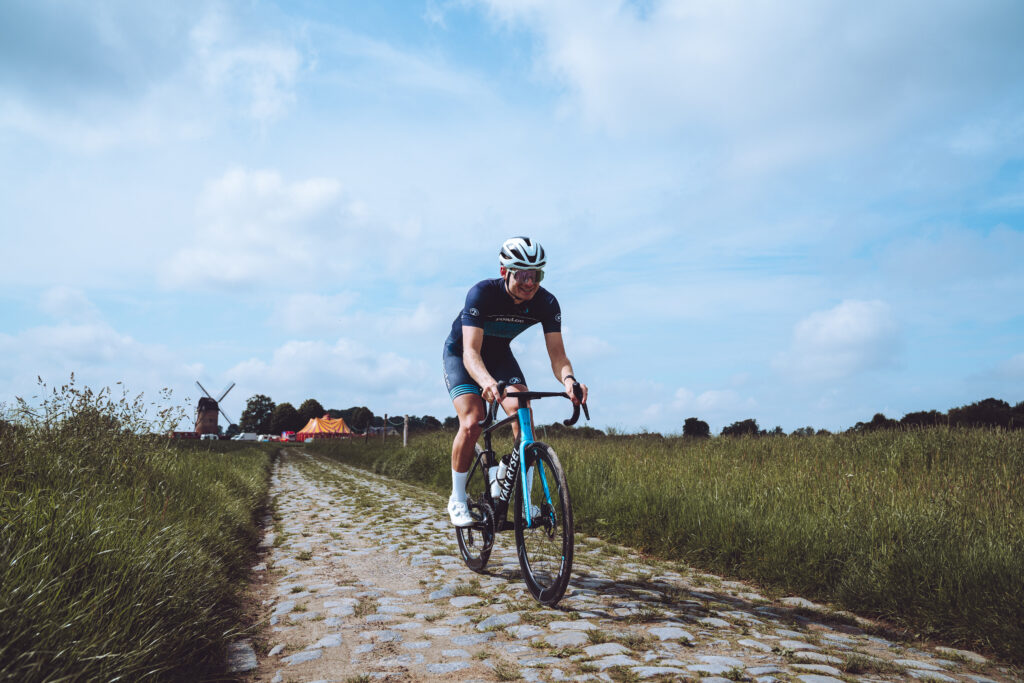 2024 Van Rysel RCR Pro on cobbles Roubaix road.cc kit
